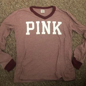 PINK Log Sleeve Sleep Shirt